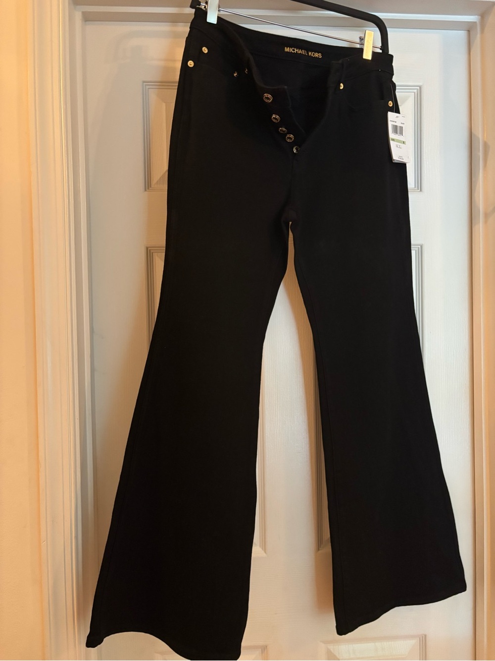 Michael Kors Black Wide Leg Flare Jeans